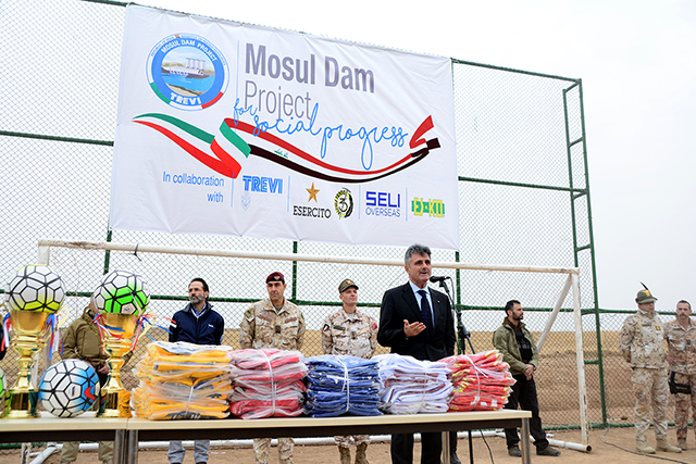 Trevi restores the soccer field in Mosul | Trevi 1